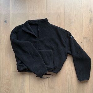 ALO Yoga Black Sherpa Half-Zip Pullover